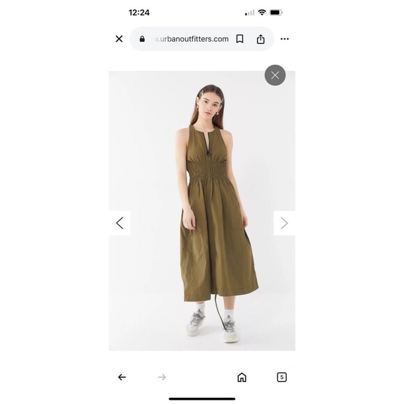 Urban Outfitters Angie Nylon Racerback Midi Dress Small - Picture 1 of 9